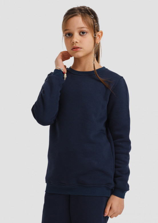 Dark blue kids footer sweatshirt