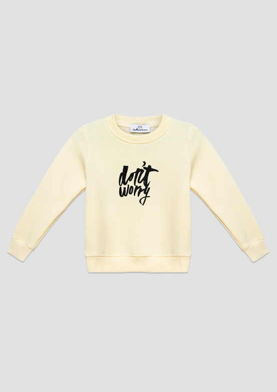 Champagne kids  footer sweatshirt "Don't worry/Be happy"