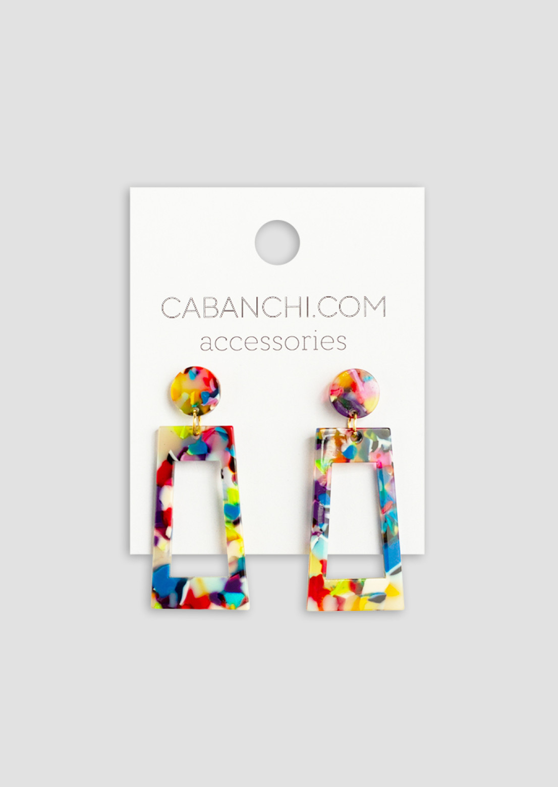 Multicolored geometric earrings