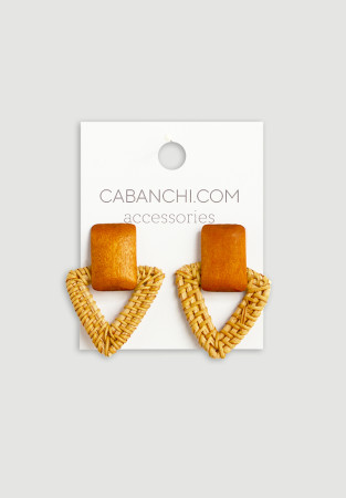 Сережки плетені трикутні