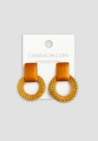 Сережки плетені круглі 