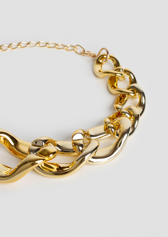 Golden massive necklace