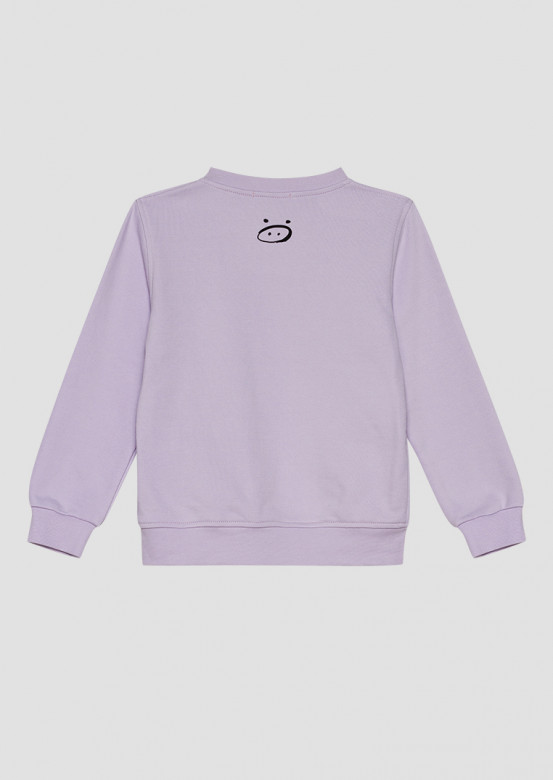 Lavender kids three-thread sweatshirt