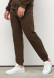Khaki men's basic three-thread insulated trousers