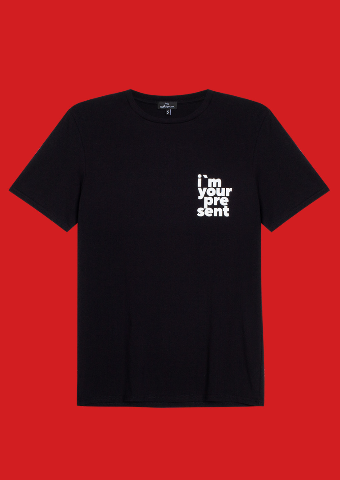 Black colour men T-shirt "I`m your present"