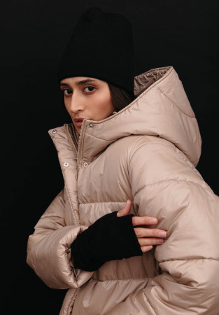 Рукавички тринитка утеплена чорні