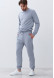 Blue colour men basic three-thread trousers with a lace