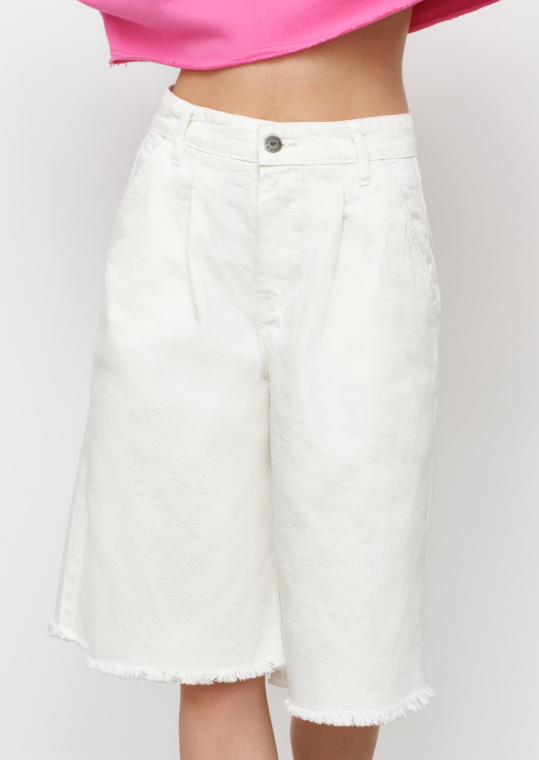 Бермуди джинсові білі