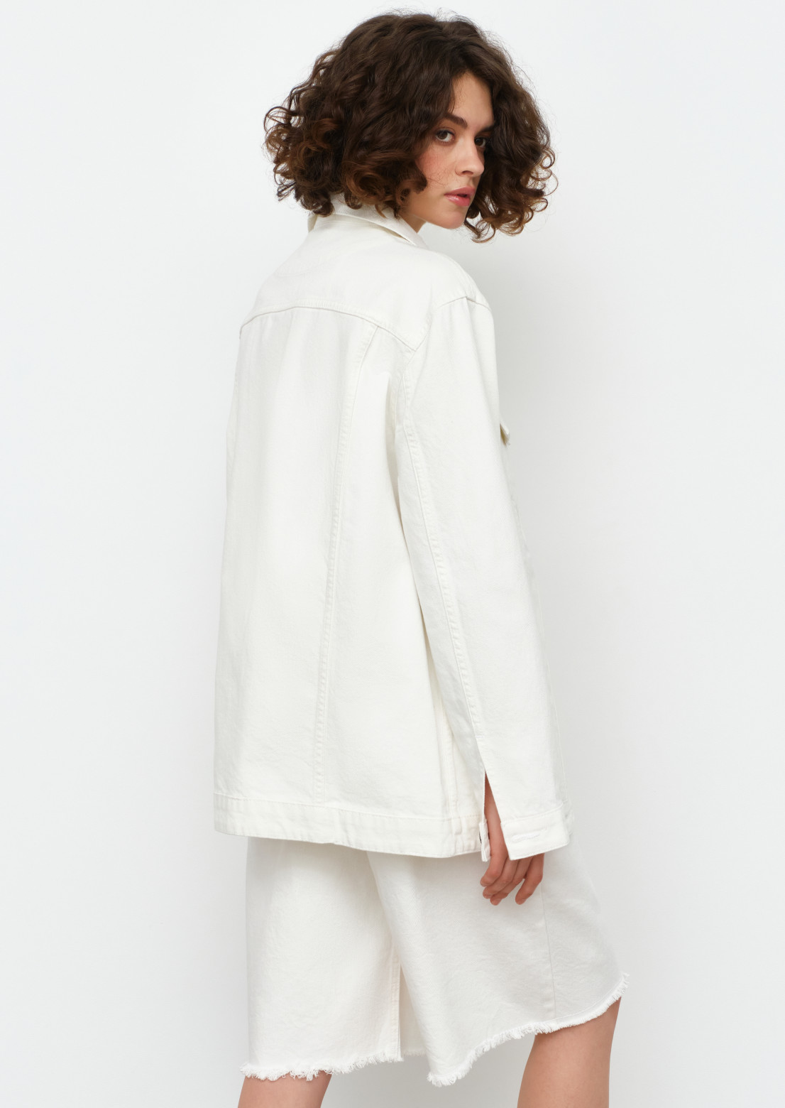 White colour denim jacket