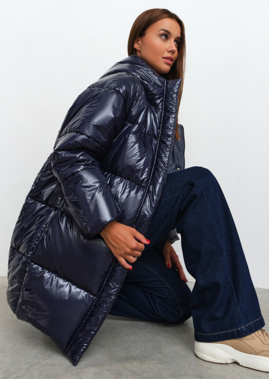 Black and blue puffer long (Laс) 