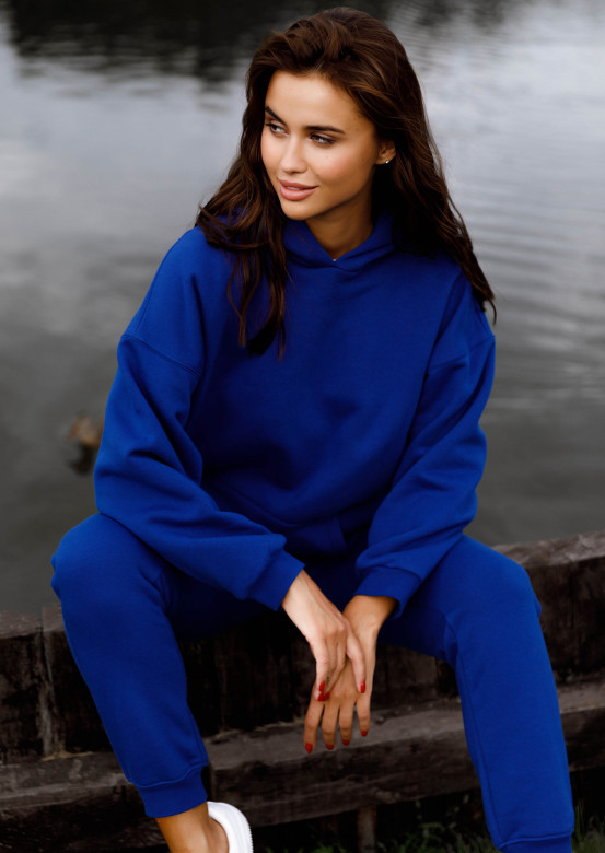 Sodalite blue color footer hoodie 