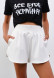 Black colour three-thread medium shorts