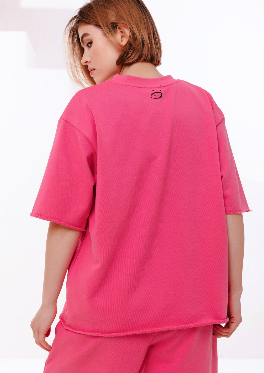 Костюм жіночий тринитка шорти з футболкою pink barbie 2