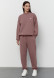 Laurel color three-thread insulated suit with print "heart" sweatshirt and pleated front trousers