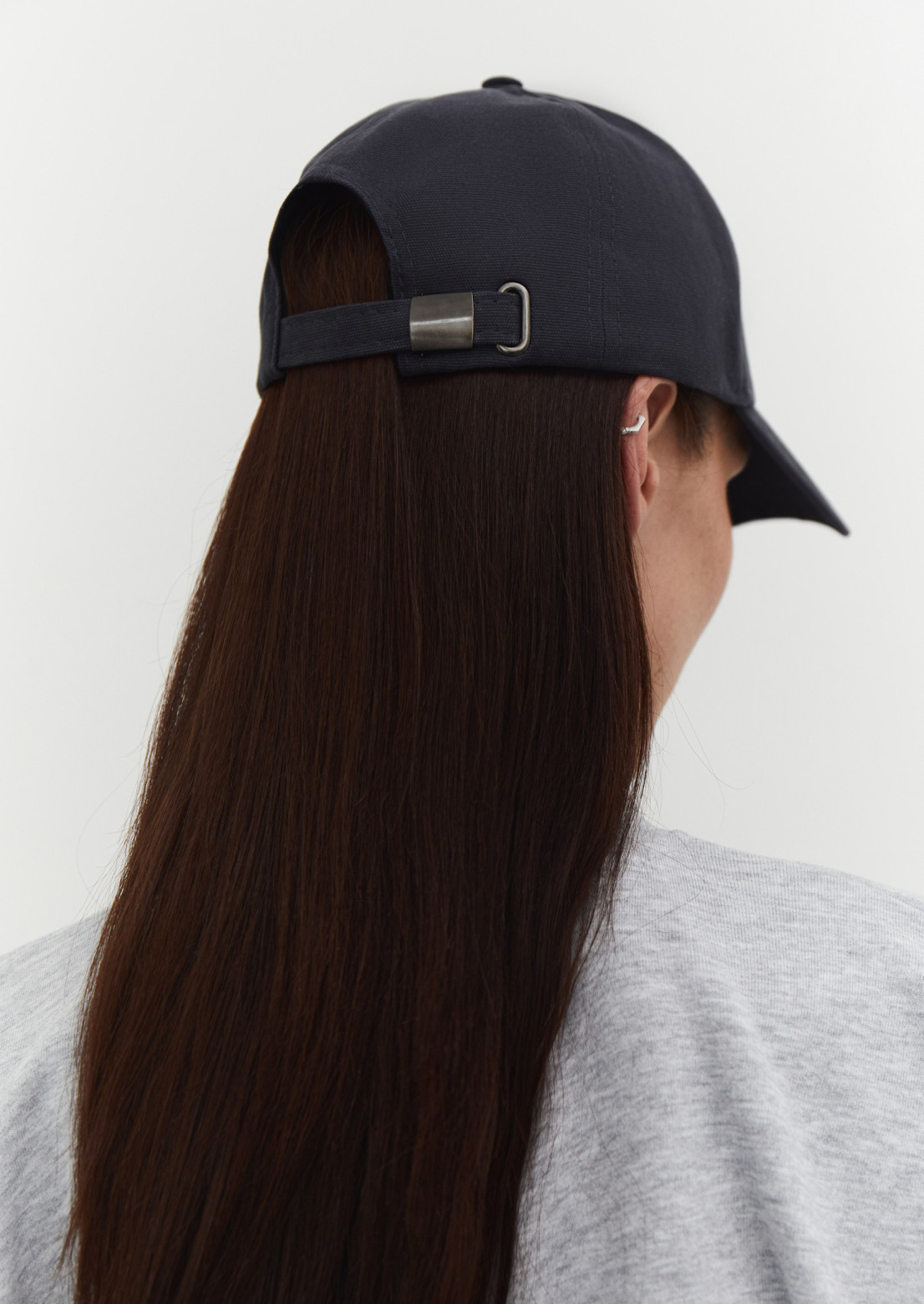 Dark grey baseball cap