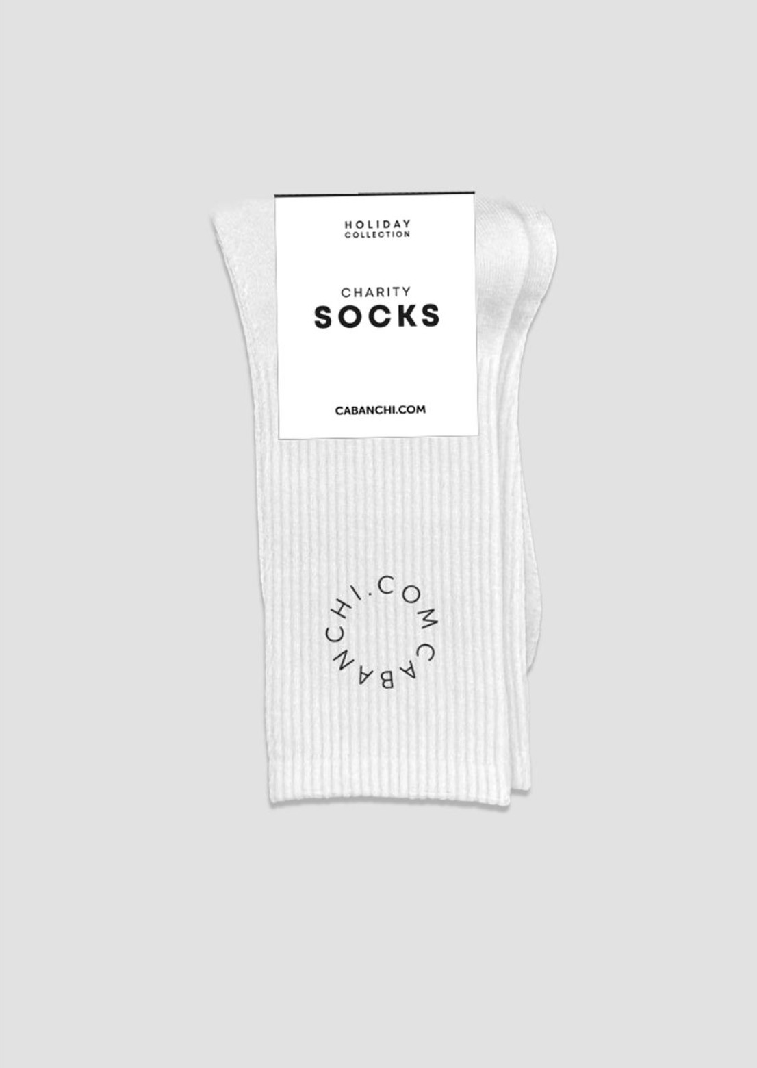 Носки "Charity socks" с лого белые