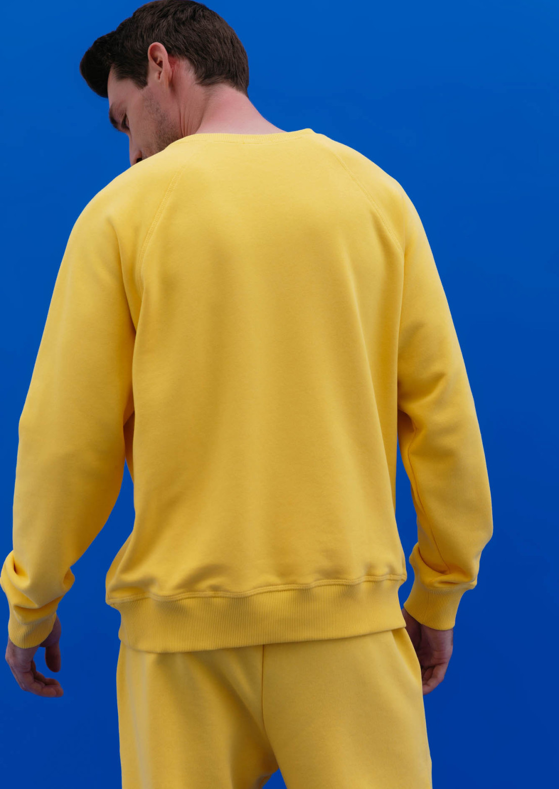 Men's yellow color oversize three-thread sweatshirt "На Перемогу"