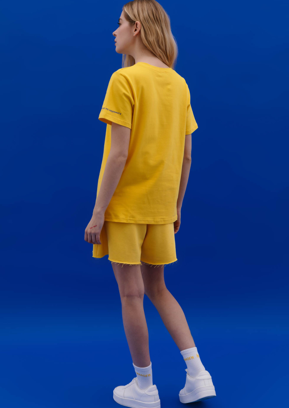 Women's yellow color T-shirt "На Перемогу"