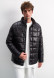Men's anthracite color quilted glitter jacket