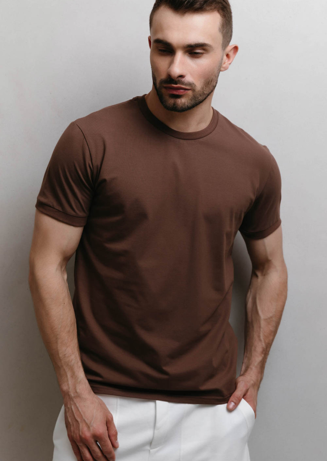 brown t shirt mens
