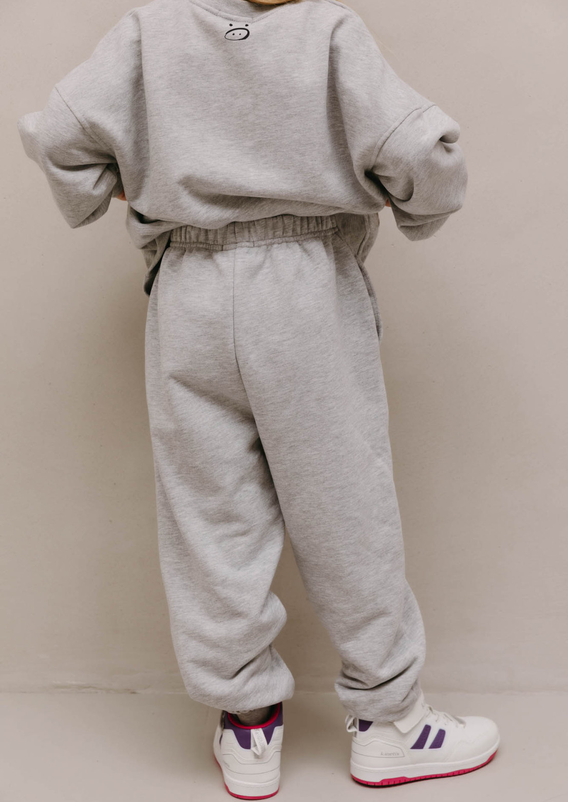 Штани тринитка oversize дитячі сірий меланж 