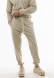 Light khaki color men basic three-thread trousers with a lace