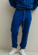 Black colour men basic three-thread trousers with a lace