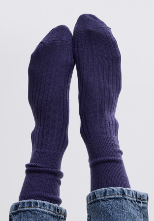 Шкарпетки вовняні темно-фіолетові