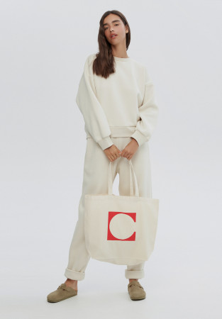 Milk bag with logo "С" 