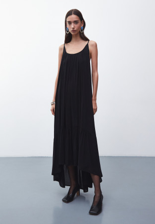 Black open back sundress