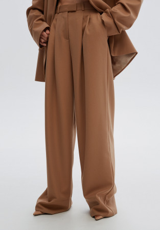 Штани текстильні палаццо camel CABANCHI x Konova