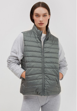 Жилет тонкий сіро-зелений