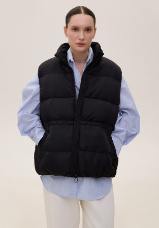 Жилет женский матовый чёрный  Жилет женский матовый чёрный