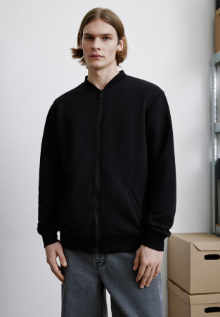 Бомбер чоловічий тринитка чорний