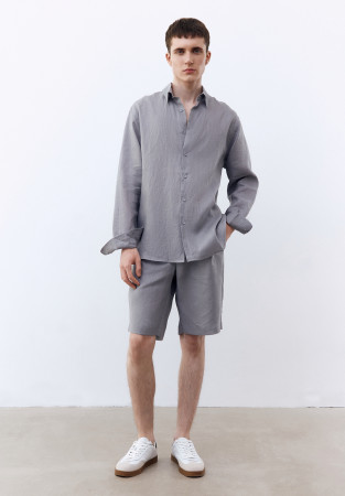 Шорти чоловічі з льону сірі