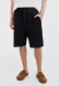 Khaki color men's three-thread elongated shorts
