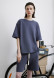 Blue color three-thread suit with shorts and t-shirt 