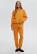 Milk color three-thread insulated suit with sweatshirt and joggers