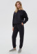 Milk color three-thread insulated suit with sweatshirt and joggers