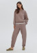 Grey melange baggy three-thread insulated suit