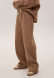 Marsala oversize three-thread insulated trousers with a lace