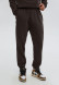 Men's black color oversize three-thread insulated trousers