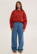 Milky baggy jeans with a raw edge