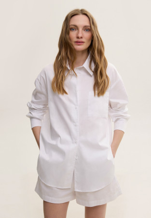 Сорочка класична з натуральної бавовни біла
