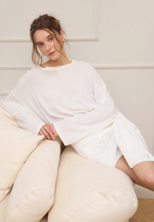 Сукня з вузлом із джерсі біла