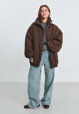 Бомбер unisex утеплений коричневий