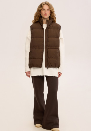 Жилет женский матовый коричневый Жилет женский матовый коричневый