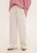 Grey melange oversize trousers made of dense three-thread