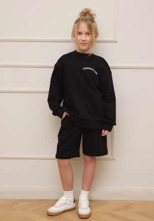 Шорты трёхнитка детские чёрные