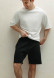 Аnthracite grey color men's three-thread shorts